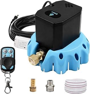 EDOU DIRECT Remote Control Pool Cover Pump | HEAVY DUTY | 1,200 GPH Max Flow | 75 W | Includes: 16' Drainage Hose & 3 Adapters | Ideal for draining water from above ground & inground pools Blue