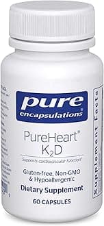 Pure Encapsulations PureHeart K2D - Heart Health Supplement* - with Vitamin K2 & D3 - Cholecalciferol Vitamin D & MK-7 - Non-GMO & Vegetarian - 60 Capsules