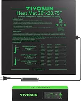 Durable Waterproof Seedling Heat Mat 20" x 20.75" UL & MET-Certified Warm Hydroponic Heating Pad for Germination, Indoor Gardening, Greenhouse