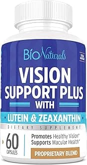 Eye Vitamin Supplement with Lutein, Zeaxanthin, Lycopene, Bilberry, Quercetin & More - All Natural Proprietary Blend Supports Vision & Macular Health - 60 Veggie Capsules