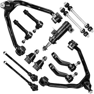 AUTOSAVER88 Front Upper Control Arms Kit Compatible with 2002-2006 Cadillac Escalade, 1999-2007 Chevrolet, 1999-2007 GMC -(4WD, 6-Lug Models Only, Excludes HD Versions)