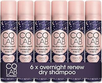 Dry Shampoo, Overnight Renew, 200ml, 6 Pack - No Fuss, All Hair Types, Fresh Scent