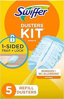 Swiffer 180 Dusters Starter Kit Unscented scent, 5 Count (Packaging May Vary)