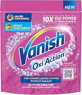 Vanish All in One Powder Detergent Booster - 200 g | Removes Stains, Whitens Whites and Brightens Colors