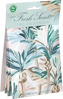 Willowbrook | Fresh Scents Scented Sachet Packet | Painted Palms | Air Freshener Bags for Drawers, Closets, Cars | 3 Pack | Long Lasting Home Fragrance