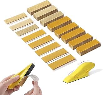 Micro Detail Sander with 80PCS Sander Strips-Grit 80 120 180 240 320 400 600 800, 3.5”x 1” Mini Sander Kit with Hook and Loop Sanding Strips for Craft, Wood and Small Space Polish Sanding Works