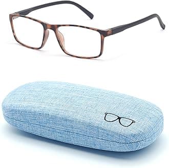 Nearsighted Glasses for Distance with Hard Case Blue Light Spring Hinge Glasses Not Reading Glasses