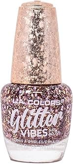 L.A. COLORS Glitter Vibes Polish, Pure Blush CNL355