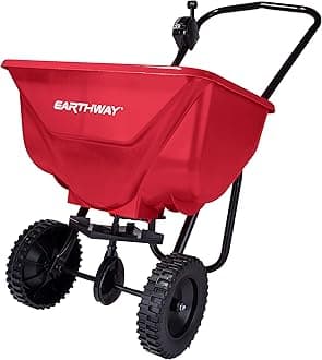 2030 Single 65 LB (29 KG) Capacity Commercial Walk-Behind Broadcast Spreader for Grass, Fertilizer, Seeds — Includes Side Spread Control, Even Spread, Poly Tires