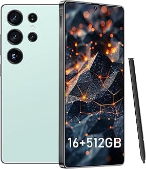BDWJW I25 Ultra Smartphone 16GB+512GB Android 14 Smartphone, 6.99" FHD+ Display, 7000mAh Battery, 108MP+68MP Dual Camera, Built-in Pen Stylus, Fast Performance Large Memory (Cyan)