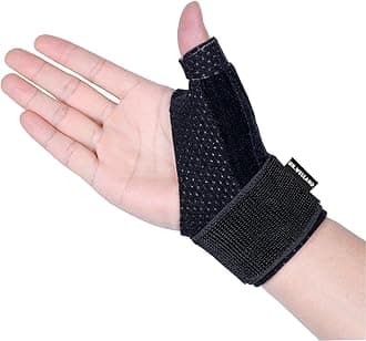 Reversible Thumb & Wrist Stabilizer Splint for BlackBerry Thumb, Trigger Finger, Pain Relief, Arthritis, Tendonitis, Sprained and Carpal Tunnel Supporting, Lightweight and Breathable