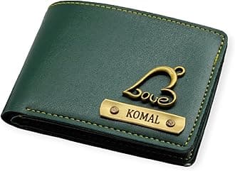 Personalized Customized Mens Leather Wallet - Elevate Style with a Custom Touch - Green Color