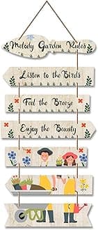 Artvibes Garden Quote Wooden Wall Hanging for Home Decor | Decorative Items for Balcony | Gifts | Wooden Wall Decoration for Outdoor Decorative Garden | Artworks Item (WH_7003N)