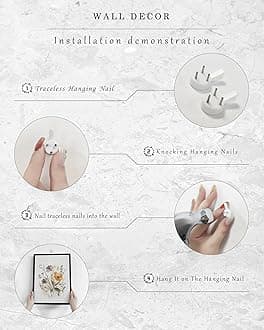 PHOPAGO Boho Abstract Framed Wall Art Modern Minimalist Luxury Gold Line Artwork Kitchen Dining Room Decor 11x14in Black Framed