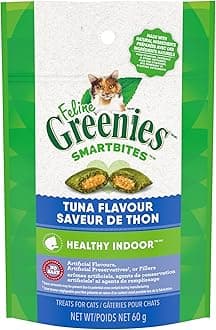 Feline Smartbites, Cat Treats Healthy Recipe, Indoor Cat Treats, Tuna Flavor, 2.1 oz. Pack