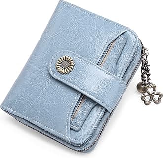 SENDEFN Women's Bi-fold Wallet, Genuine Leather, Popular, Stylish, Soft to the Touch, Genuine Product (Coin Pocket Included) RFID & Magnetic Skimming Prevention, Ac-Blue-3