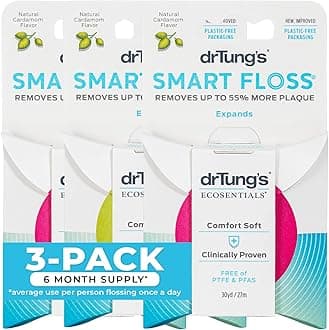 Dr. Tung's Smart Floss, 30 yds, Natural Cardamom Flavor 1 ea Colors May Vary (Pack of 3)