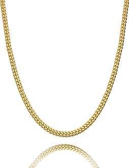 925 Sterling Silver Lobster Clasp 2mm Necklace for Women Mens Box Chain 18K Silver/ Gold Plated Necklace Chain Diamond Cut 16-30 Inches