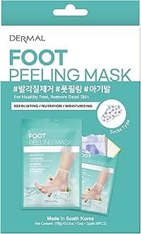 KOREA Foot Peeling Mask 2 Pack For Dry Foot And Cracked Heel & Callus With Aloe Vera And Collagen - Exfoliating Peel Mask With Aha, Bha, & Pha And For Moisturizing, Soothing & Refreshing Feet