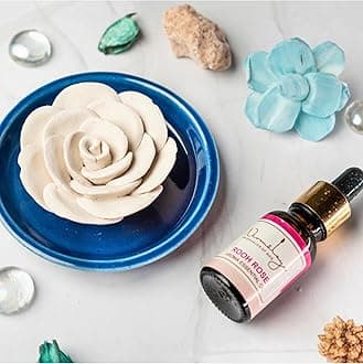 Nirmalaya Premium Flower-Shaped Ceramic Essential Oil Diffuser | Aroma Oil Burner for Home Fragrance, Spa, Meditation & Yoga | Elegant Home Decor (Big)