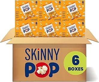 Popcorn, Dairy Free White Cheddar, 0.65oz (6 Boxes, 6 Bags per Box)
