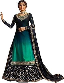 delisaNew Indian/Pakistani Eid Special Party/Ethnic wear Georgette Straight Ghaghra Style Salwar Kameez Suit for Womens 9936