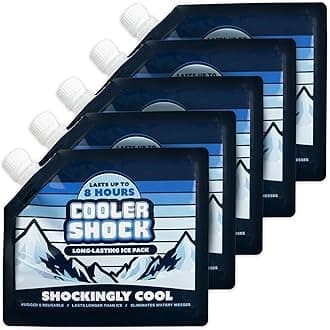 Ice Packs for Coolers, Cooler Freezer Packs, The Coldest Pack at 18 Degrees F. No Ice Needed, Reusable