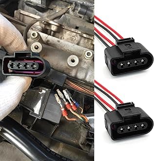 2PCS Ignition Coil Female Connector Plug Harness Pigtail, Auto Waterproof Connector with Wires, Car Accessories Ignition Coil Wire Harness fit for Audi DJ7045A-3.5-21 1J0973724