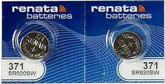 371 SR920SW Batteries - 1.55V Silver Oxide 371 Watch Battery (2 Count)
