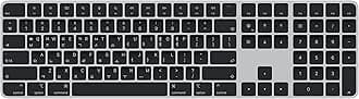 Apple Magic Keyboard with Touch ID and Numeric Keypad: Wireless, Bluetooth, Rechargeable. Works with Mac Computers with Apple Silicon; Korean - Black Keys
