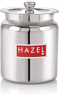 HAZEL 1400 ML Stainless Steel Oil and Ghee Air Tight Container | Oil Pot Container for Kitchen Storage | Steel Ghee Can