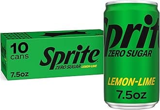 Sprite Zero Sugar Lemon Lime Diet Soda Pop Soft Drinks, 7.5 fl oz, 10 Pack