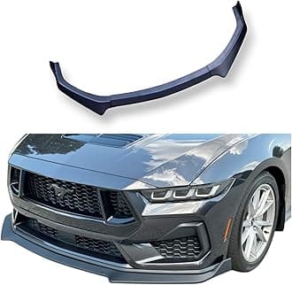 JSD 3-Piece Front Bumper Lip Chin Spoiler for 2024+ Mustang GT, EcoBoost Without Performance Pack,Real Matte Carbon Fiber