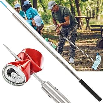Trash Picker Debris Nabber 48inch,Long Reacher Grabber Pick up Tool Stainless Steel Debris nabber Durable and Rust Resistant, and Comfortable Sponge Handle.