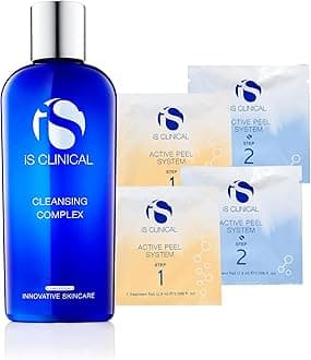 iS CLINICAL Cleansing Complex, 3in1 Gentle deep pore cleanser Face Wash and Makeup remover, Helps acne-prone skin, 6 Fl Oz with Active Peel Sample