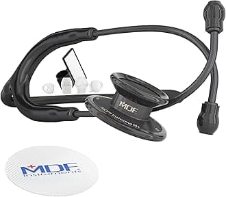 Mdf777-Bo Md One Stainless Steel Dual Head Stethoscope, Black