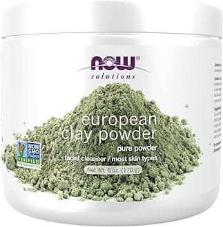 NOW Solutions, European Clay Powder, Pure Powder for a Detox Facial Cleansing Mask, 6-Ounce