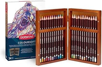 Derwent Coloursoft Colouring Pencils Wooden Gift Box (Set of 24)