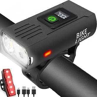 Victoper Bike Light, High Lumens Super Bright Bicycle Light, 6+4 Modes USB Rechargeable Bike Headlight & Tail Light Set, Waterproof Safety Bike Front & Rear Light for Road, Mountain, Night Riding