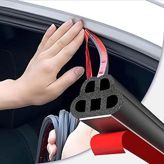 86.9 Ft Car Door Seal Strip Universal Self Adhesive Automotive Weather Stripping, Double Layer 5-Hole Car Door Soundproofing Strip, Rubber Seal Strip for Cars Trucks SUVs RVs