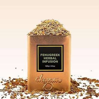 CHAYAM Fenugreek Herbal Tea - 100g/3.53oz | Premium Fenugreek Seed Tea in Tin | Fennel, Fenugreek, Cumin, Ajwain, Licorice | Caffeine-Free, 100% Natural, No Added Flavour | Digestive & Relaxing Blend