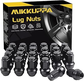MIKKUPPA M14x2.0 Lug Nuts - Replacement for 2004-2014 Ford F-150, 2003-2014 Expedition Factory Wheels - 24pcs 13/16 Hex 2 Inch Black OEM Factory Style Large Acorn Seat Lug Nuts