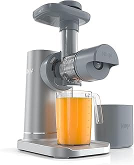 NeverClog Cold Press Juicer, Powerful Slow Juicer with Total Pulp Control, Countertop, Electric, 2 Pulp Functions, Dishwasher Safe, 2nd Generation, Steam Gray, JC151SL