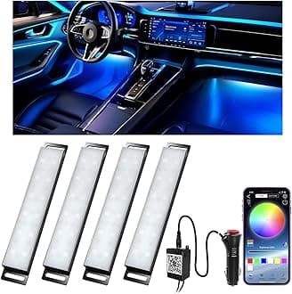 Honalia - Smart Interior Light for Car SUV Truck with APP Control, Multicolor LED Light Bar Dancing with Music, 12V DC, Universal Fit, 1 Piece