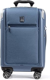 Travelpro Platinum Elite TSA Lock Hard Shell Case with Swivel Wheels, Polycarbonate Suitcase, darkblue, Carry-on with Laptop Pocket 21-Inch, Platinum Elite Hard Case with Swivel Wheels, TSA Lock, Hard