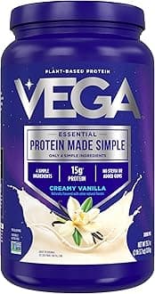 Protein Made Simple Protein Powder, Vanilla - Stevia Free, Vegan, Plant Based, Healthy, Gluten Free, Pea Protein for Women and Men, 2.2 lbs (Packaging May Vary)