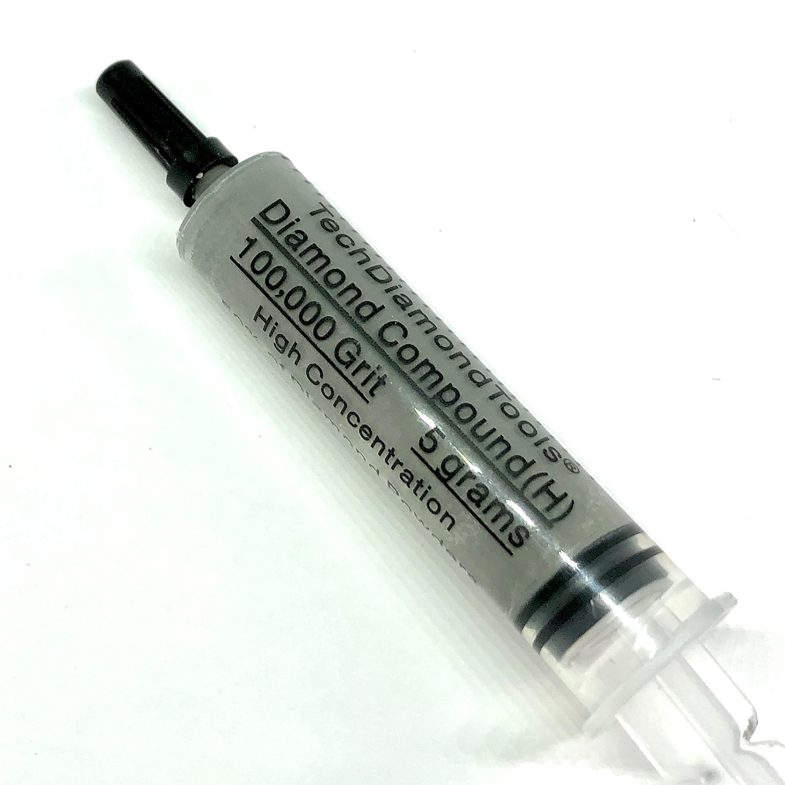 TechDiamondTools Diamond Polishing Compound Polishing Paste 100,000 Grit 0-0.25 Micron for Marble Glass Metal Rock Jewelry Resin Silver Chrome Gemstone Medium Concentration Diamond Powder USA Made