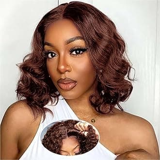 Chocolate Brown 5x5 Glueless Body Wave Bob Wig Human Hair Glueless Bob Wig For Black Women 200% Density Wear And Go Closure Wig Human Hair Hd Lace Closure Wigs Human Hair 12 Inch