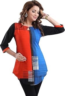 Keshubaba Women's Polyester Crepe Short Tunic Top | short kurti for jeans for women |kurti tops | short kurti | short kurti for women | short kurti for girls