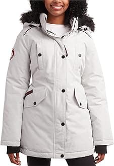 CANADA WEATHER GEARWomen's Long Winter Coat - Wind Water Resistant Faux Fur Hood Puffer Parka Jackets for Women (Size: S-XL)